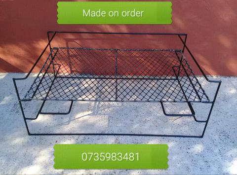 Mildsteel braai grids and racks made on order. 