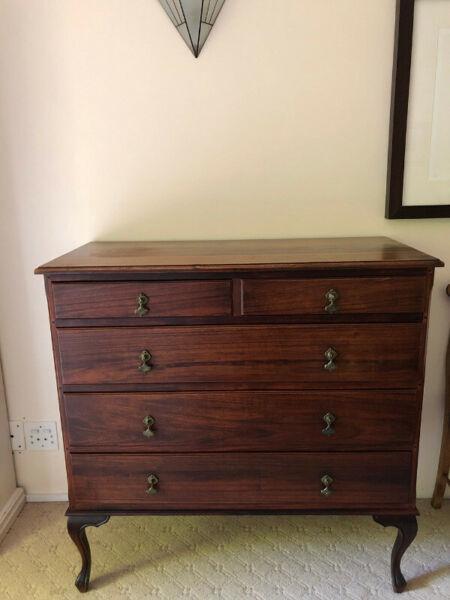 Blackwood chest of drawers 