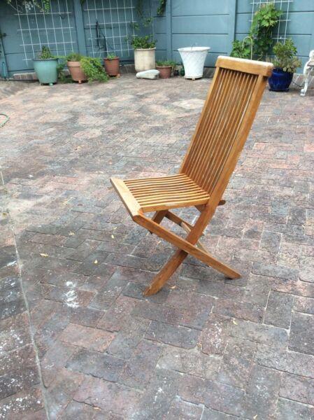 Indonesian Wooden Chair - with broken leg 
