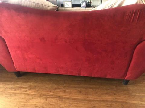 Double couch fabric red  