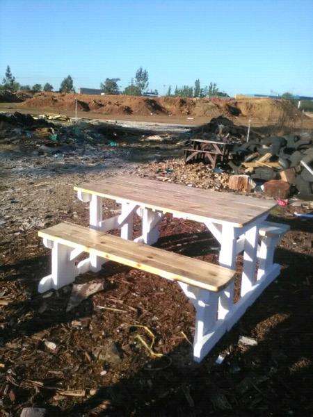 Enesia wooden Benches and tables. Patio sets  