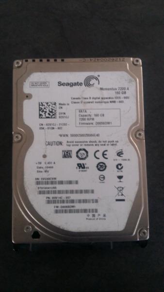 2.5icnh seagate hardriver 160gb sata 