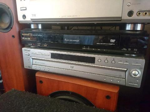 2X 5 DISC DVD PLAYERS (SONY & PANASONIC) EXCELLENT CONDITION  