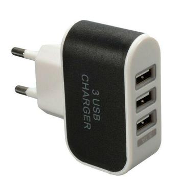 Universal 3.1A Plug LED Indicator Light 3 USB Port Wall Charger Adapter 