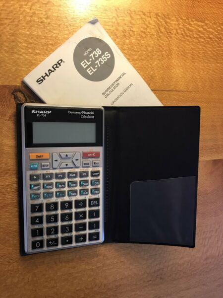 SHARP E-738/EL735S Financial Calculator for sale 