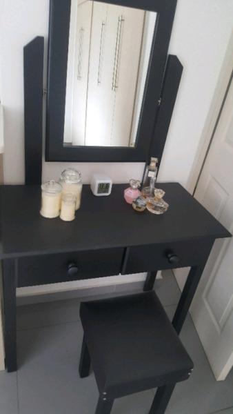 Combo deal.2 Black Dressing tables with 2 stools  