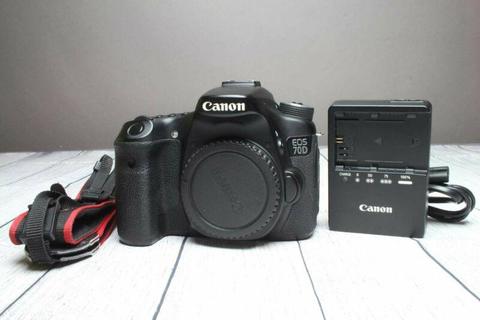 Canon 70D 20MP swivel-touch- screen camera.  