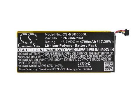 Cameron Sino Tablet Battery CS-NSB008SL for NABI DMTAB-NV08B etc. 