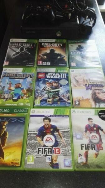 Xbox 360 320gig with 9 games 