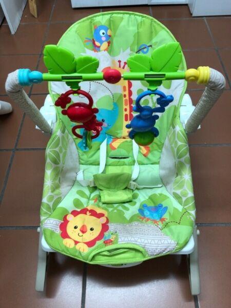 High Chair, Bouncy chair, Baby Bjorn Carrier for Sale 