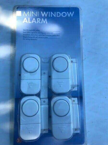 Mini window alarms, wireless, pack of 4 new R100 