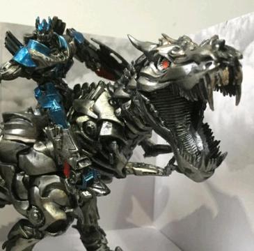 Transformers 4 Optimus Prime Tyrannosaurus Rex Dinosaur Models Statues Toys Movie Figures 22cmX16cm 