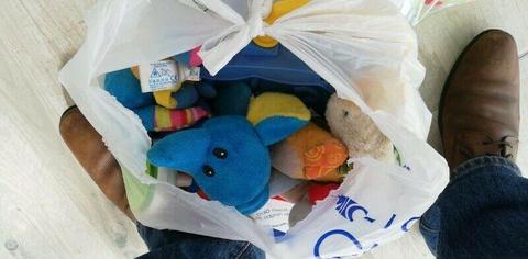 Bag of toddler Toys and Baby Goods (Various) 