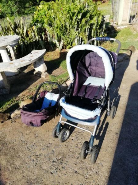 Pram in a good condition with a removable car seat. R1000 