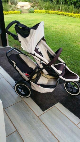 Double pram stroller Phil & Teds Jogger Twin or Sibling 