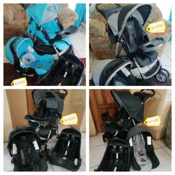 4 x Graco travel systems (prices on pics) 