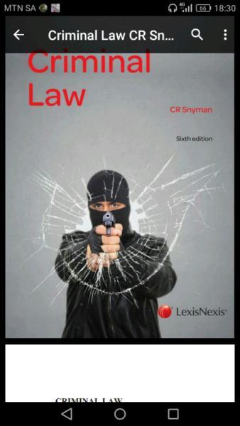 Criminal Law 6th edition eBook (PDF format) by CR Snyman  
