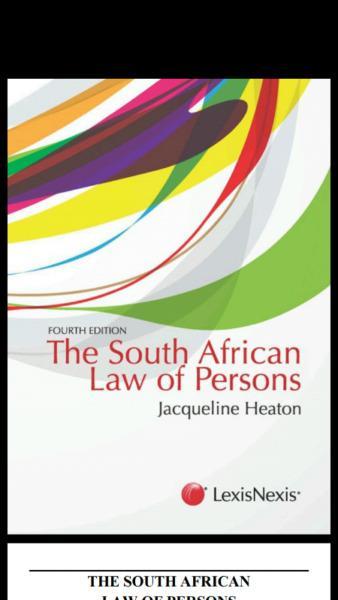 The South African Law of Persons 4th edition eBook and Casebook (PDF format) 
