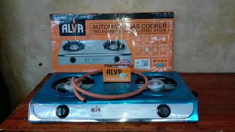 2 plate automatic stainless steel gas stove. 