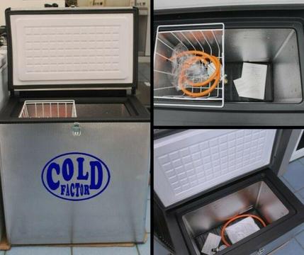 COLD FACTOR 3 WAY (12V,220V,GAS) AND 2 WAY (220V,GAS) STAINLESS STEEL CAMP FREEZERS - 3YR WARRANTY 