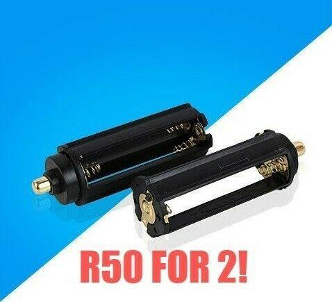 TWIN PACK 18650 BATTERY CONVERTER ADAPTERS FOR SALE!! NOW ONLY R50!! 