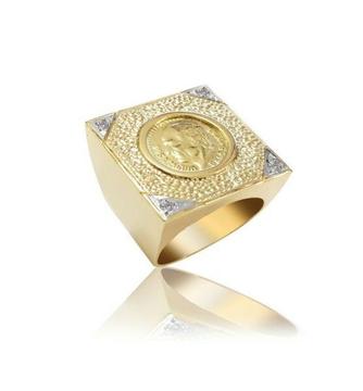 9CT GENTS COIN RING ON SALE 