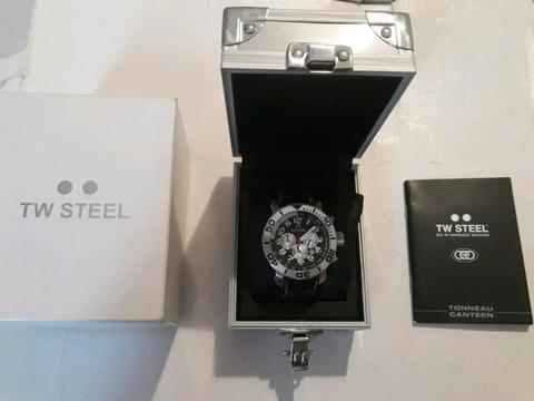 Original Tw Steel Mens Watch Full Chronograph In Good Condition sell or swop for phone  