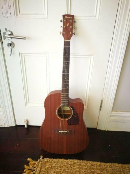 Acoustic-Electric Ibanez PF12MHCEOPN Mahogany Dreadnought Guitar with build in preamp and tuner 