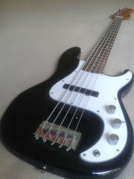 SX Vintage Series Custom Handmade 5 string Bass Guitar. 