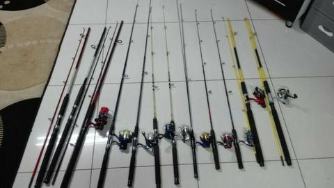 Fishing Rods & Reels Mixed LOT 