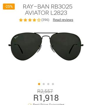 RayBan Aviator sunglasses 