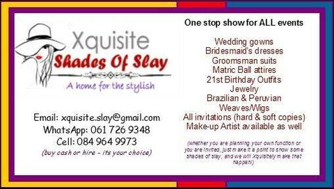 Xquisite Wedding Gowns for hire and sale 