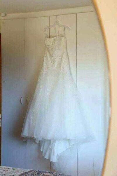 Bride and co lace wedding dress 
