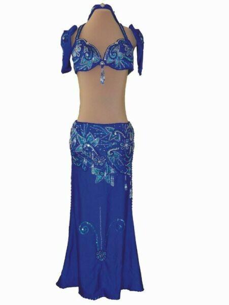 Blue belly dance costume 