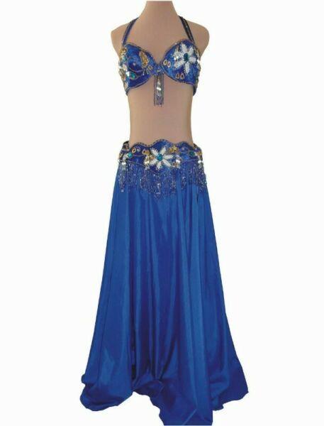Blue bra/belt belly dance costume 