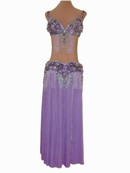 Purple bra/belt belly dance costume 
