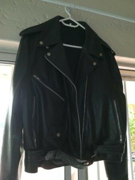 Genuine Leather Ladies Biker Jacket 