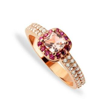 9CT LADIE'S ROSEGOLD RING WITH CZ RUBY (l1693rgmr) 