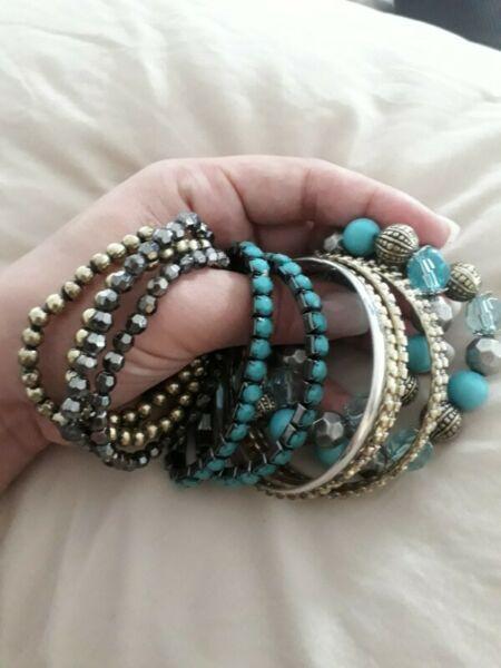 Costume jewellery bracelets 