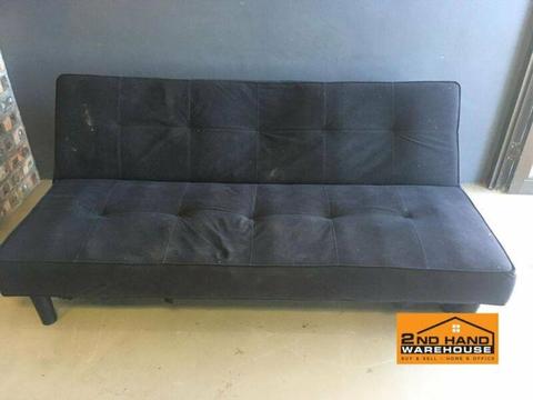 Blue soft sueded Sleeper couch 