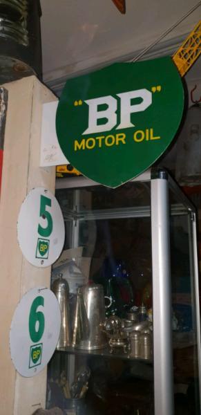 BP Motor Oil Double Sided Enamel Sign 