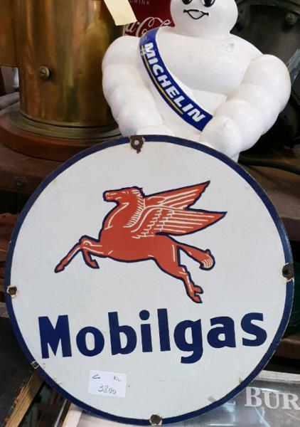 Mobilgas Enamel Sign 