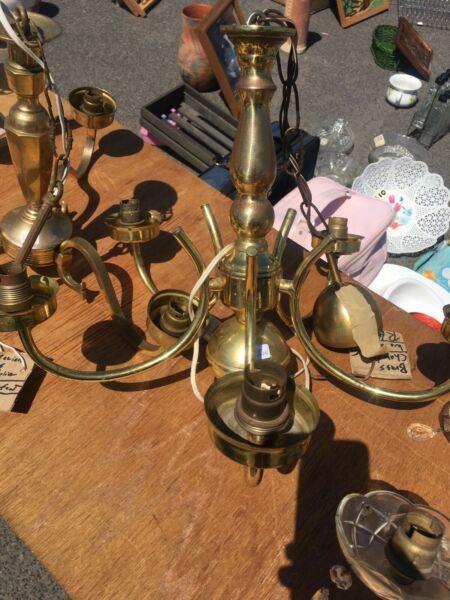 Brass chandelier 