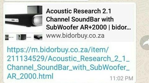 Acoustic Research soundbar 