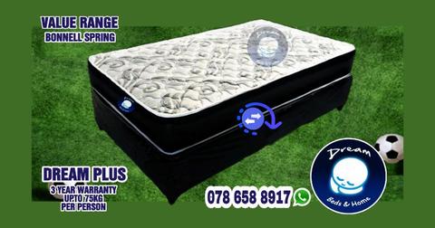 DOUBLE BED ON SALE - Dream Plus Mattress and Base - FREE DELIVERY! 