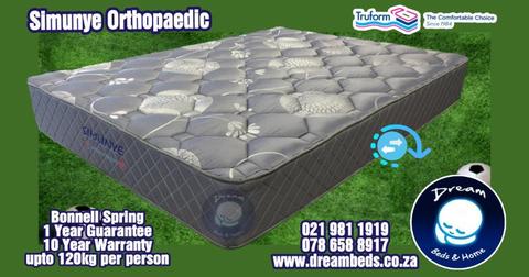 Queen Bed Mattress - FREE DELIVERY - Truform Orthopaedic Range 