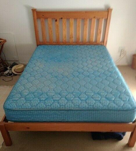 Double Bed Frame, with free Mattress and Duvet. Only R1100. 
