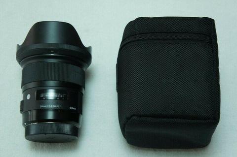 Sigma Lens 24 1.4 AF DG HSM Canon Art LIKE NEW 