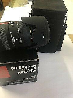 Sigma 50-500mm lens for Canon mount 
