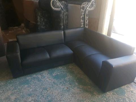 New black leather couch sale!! 